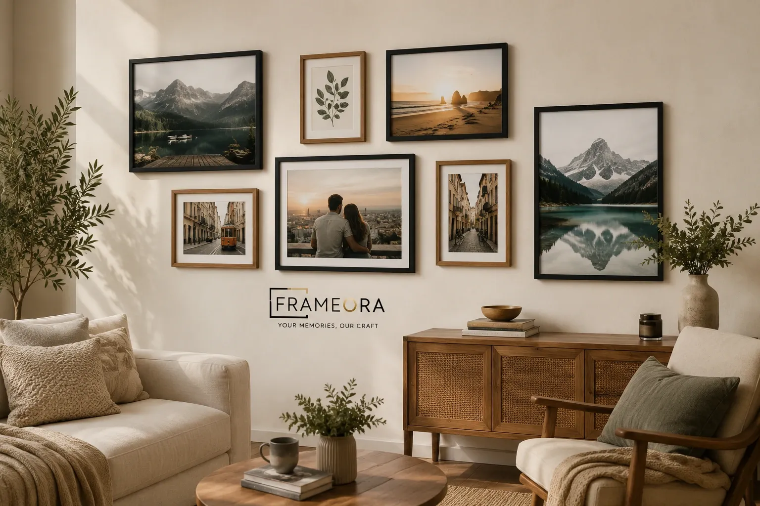 Dark oak statement frame